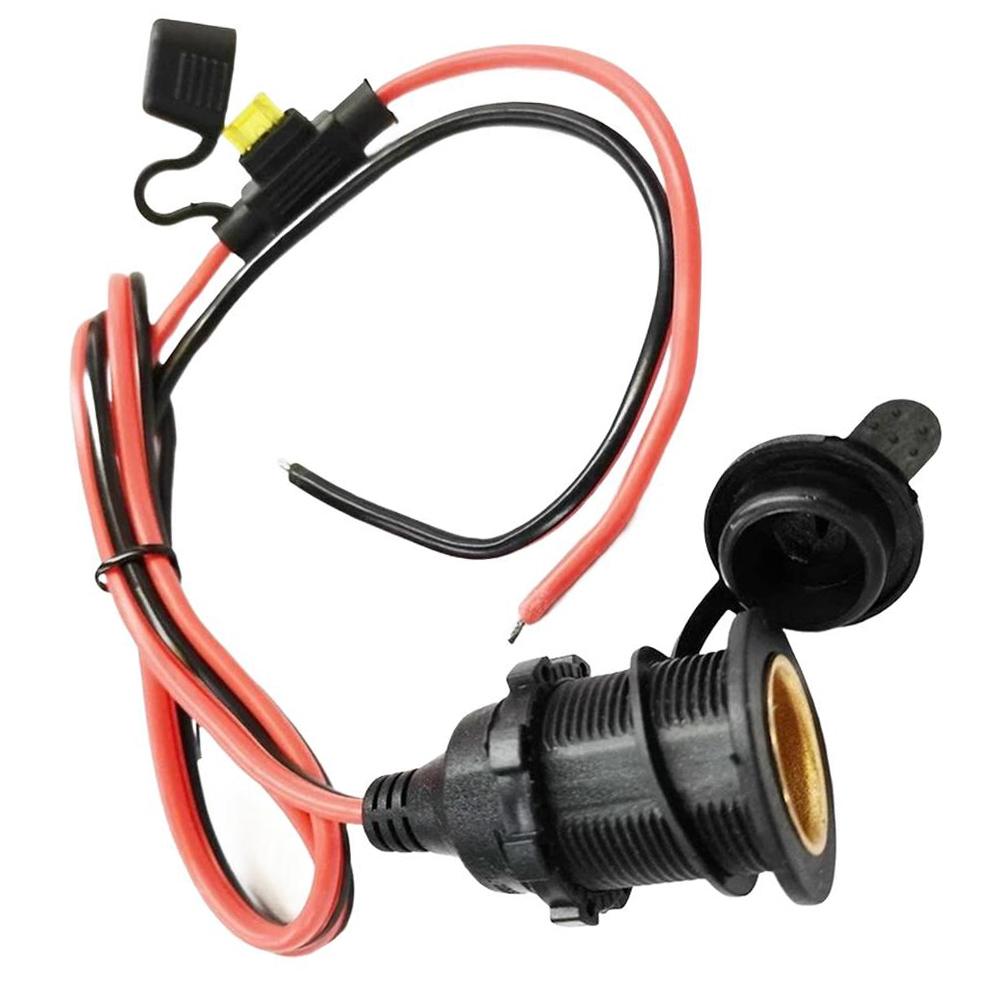 12V Outlet DC Socket Connector 12V-24V Extension Cord 100CM Length High Universality Fitment Non-Deformed Design