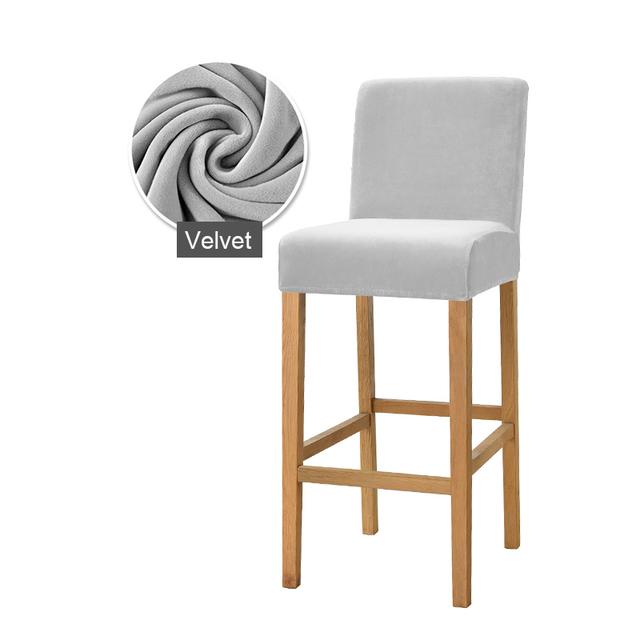 1 /2 /4 /6 Pieces Velvet Material Bar Chair Cover Large Elastic High Stool Chair Protector Seat Case Used For Dining Room