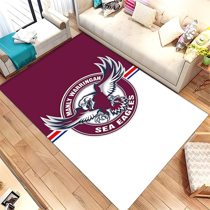 Manly Warringah Sea Eagles (1) Rug Suitable For Living Rooms Bedrooms Computer Rooms Dining Areas And Placement Under Tables And Chairs Also An Ideal