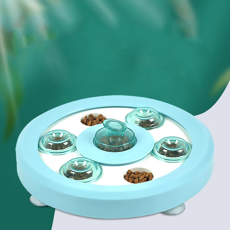 Dog Slow Feeding Bowl with Suction Cup Antiskid Pet Feeder Anti Choking Rice Bowl Dog Toys Stress