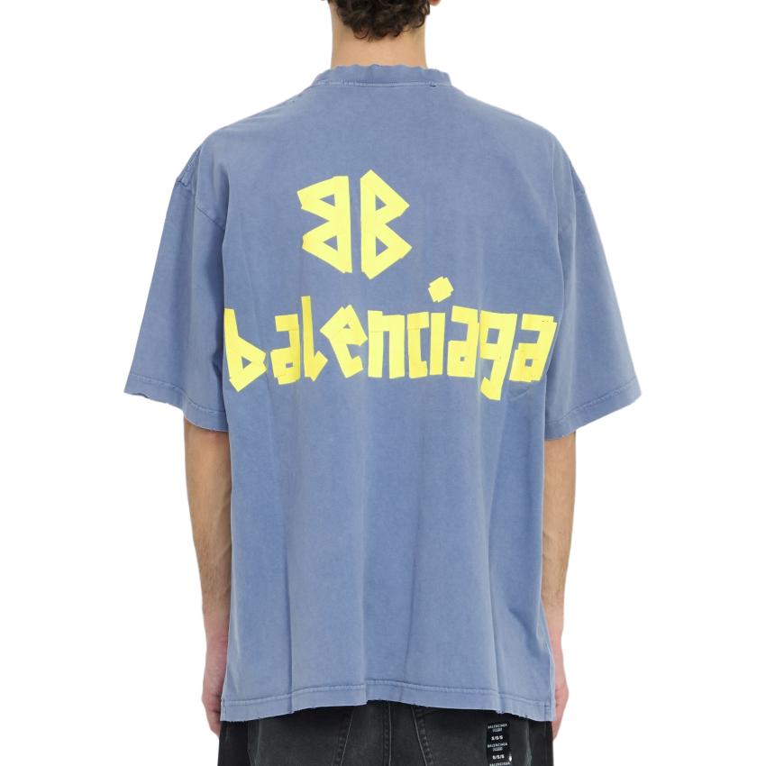 Balenciaga T-Shirt, Regular Fit Herren Blau 739784T0VA94530