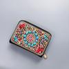 Ethnic Style Card Holder - Multi-layer Premium Hand-feel Vintage Delicate Beaded Zipper Pocket