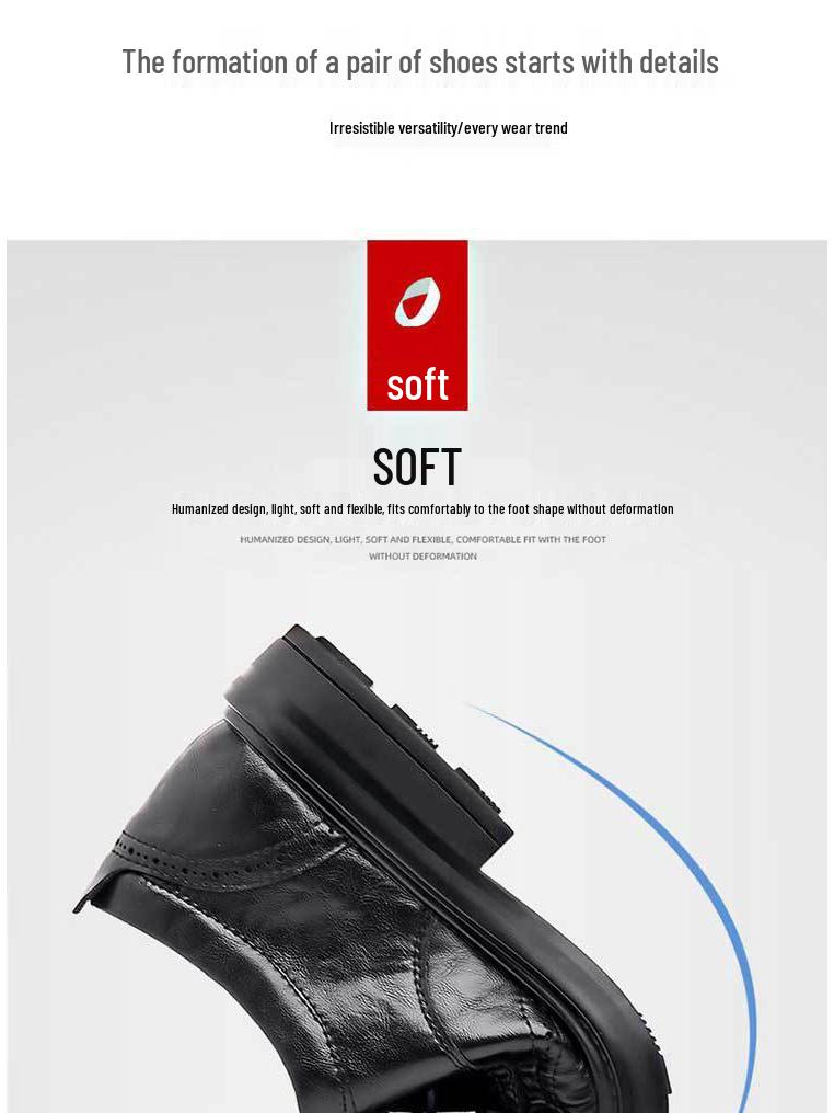 Men's Black Leather Brogue Shoes - Formal, Casual, Wedding, and Business Suit Style.