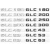 Chrome Plastic Car Trunk Rear 3D Letters Badge Emblems for Mercedes Benz AMG GLC200 GLC250 GLE400 GLS450 V8 V12 BITURBO 4MATIC IW2