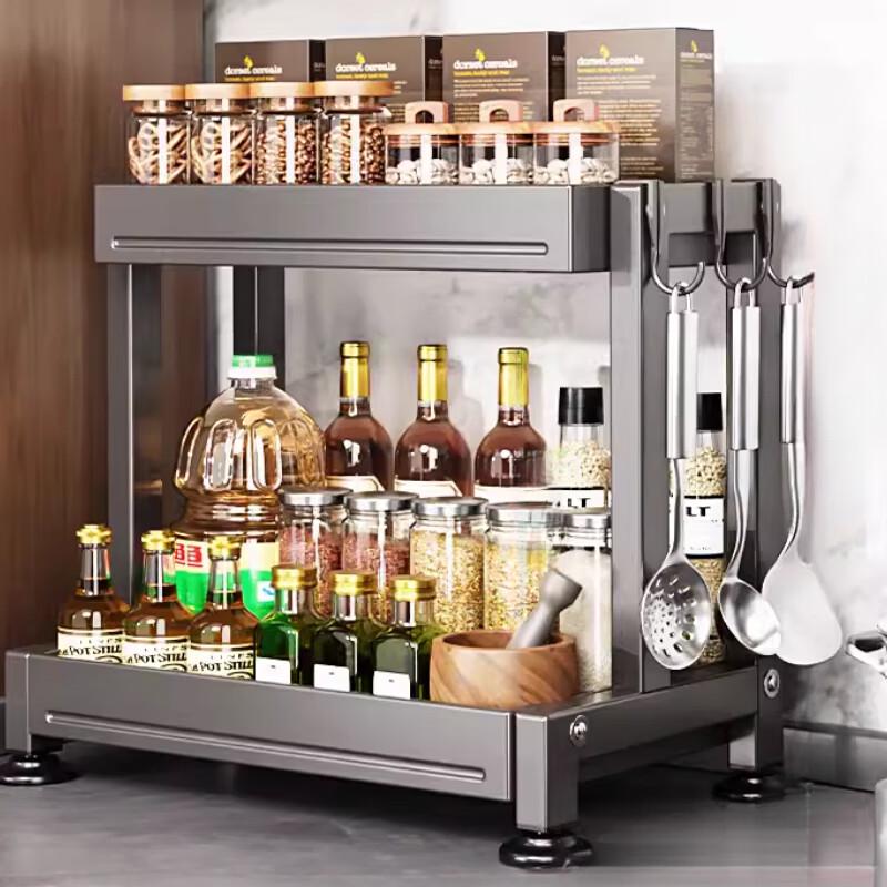 Küchen-Arbeitsplatten-Aufbewahrungsregal mit Messerhalter