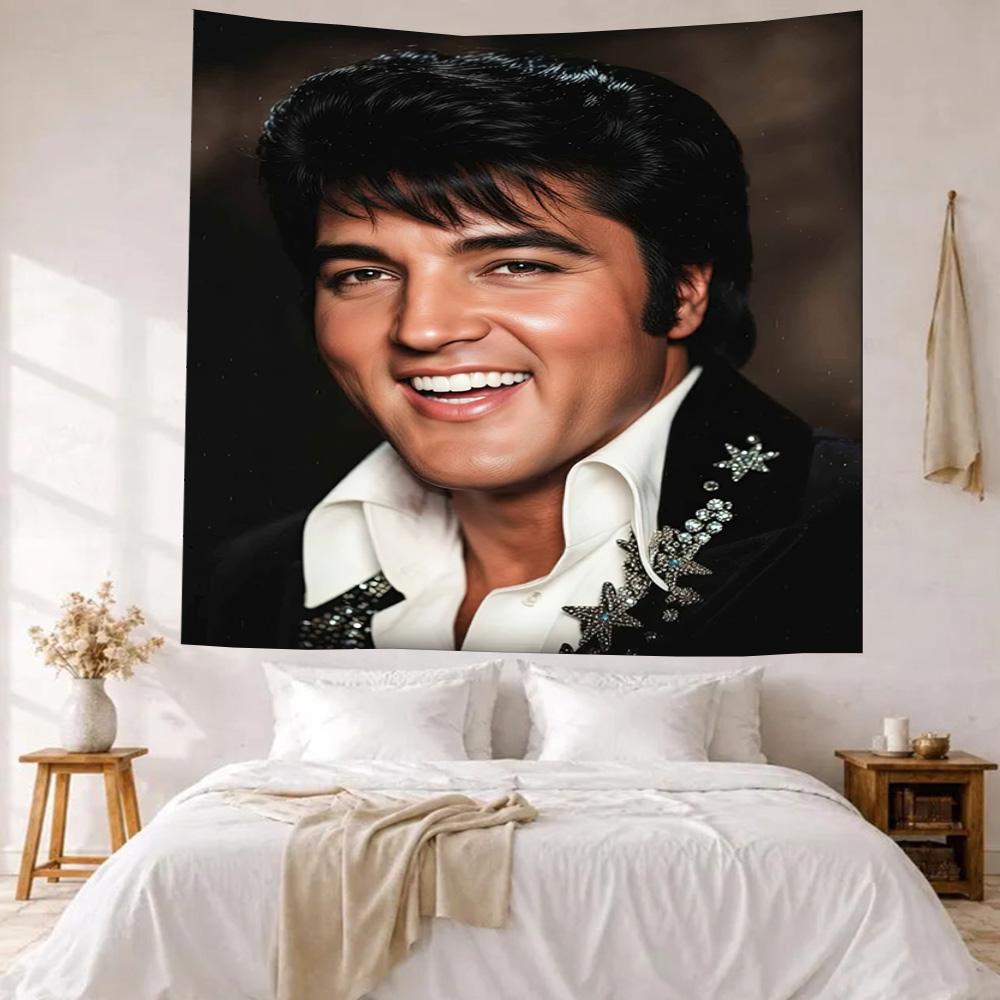 Elvis Wall Decor Tapestry Art For Pet Memorial Birthdaywedding Party Backdrop Family Gift