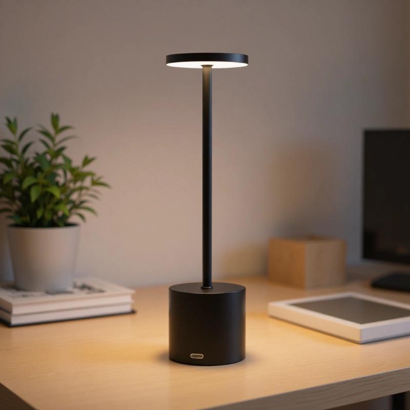 Rechargeable LED Touch Desk Lamp with Custom Acrylic Night Light