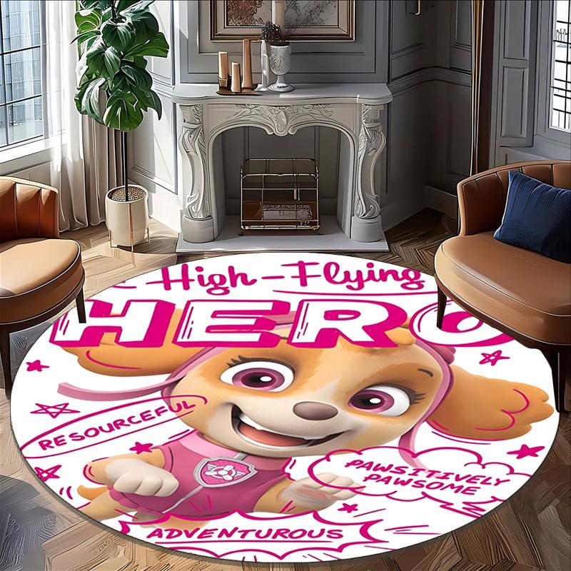 1pc Paw23 Carpet, Round Rug, Comfortable, Suitable for Entryways, Living Rooms, Office, And Bedrooms, Christmas Decoration