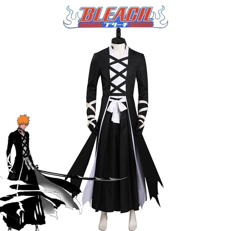 High Quality Bleach Kurosaki Ichigo Robe Cosplay Costume Halloween Carnival Party