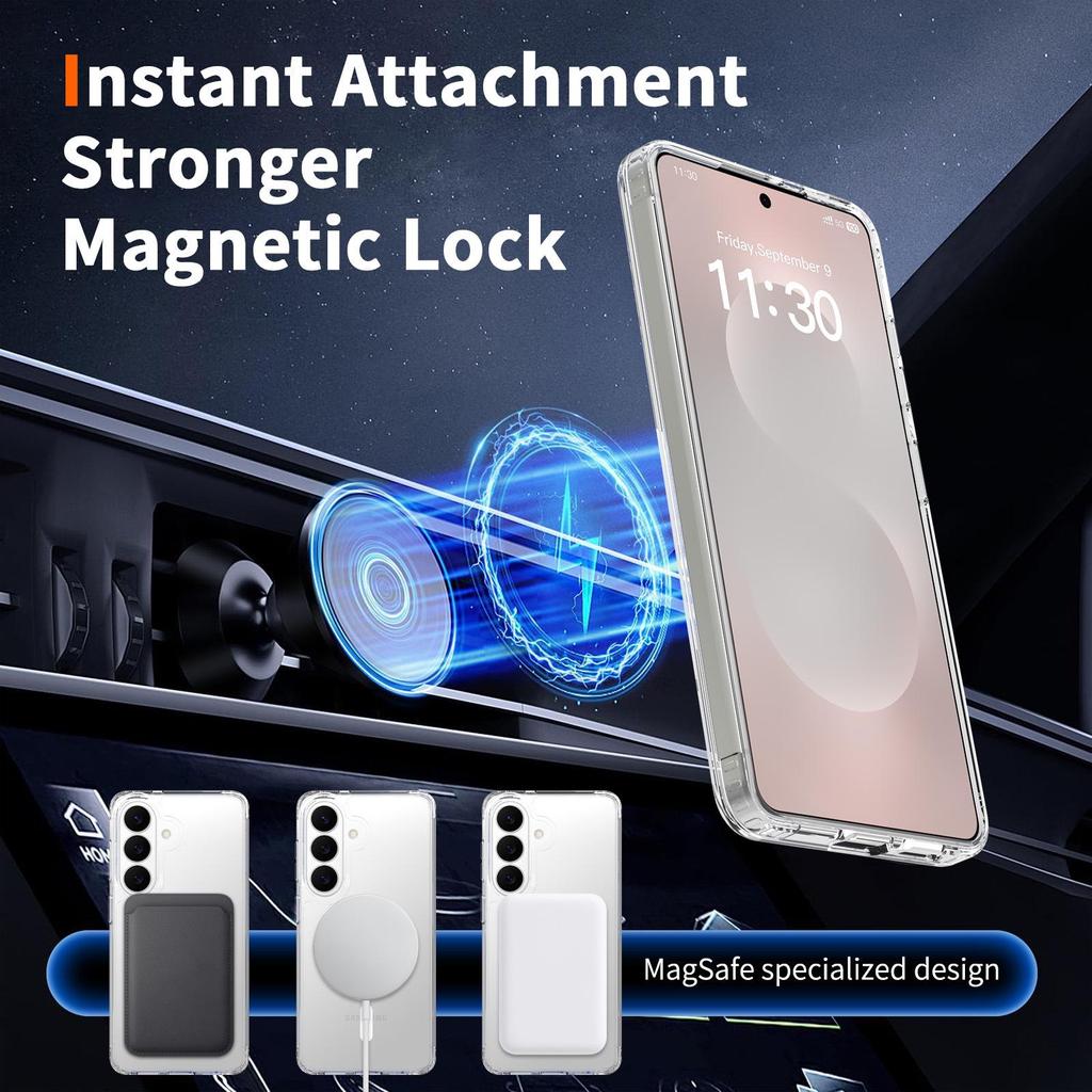 Scratch-Resistant Magnetic Transparent Case for Samsung S26 Ultra/S25 Plus - Drop-Proof Protective All-Inclusive Cover A57