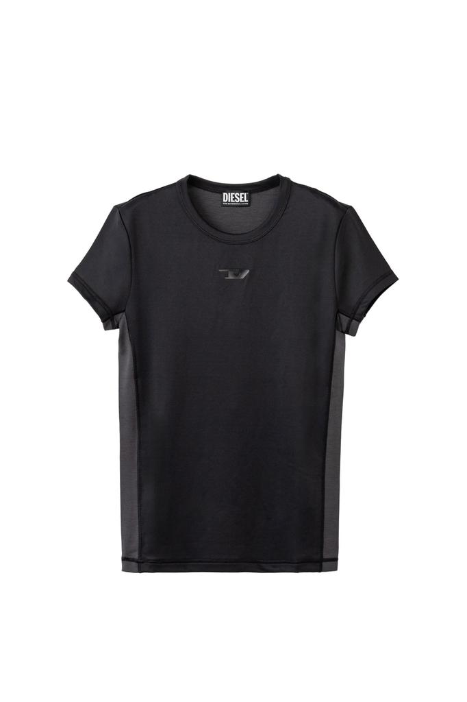 A17403RBVFN 900 Black M [Diesel] Women's T-shirt T-OVALDRBVFN
