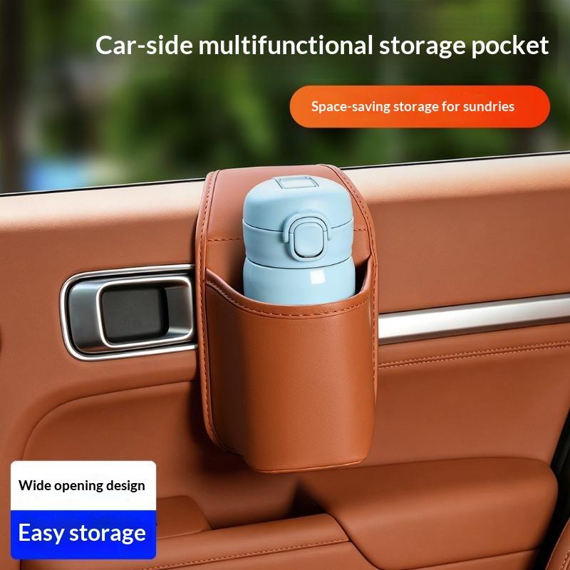 Car Door Cup Holder Storage Bag Universal Back Clip Design Drink Rack Organizer Box Waterproof Seat Back Storage Pocket
