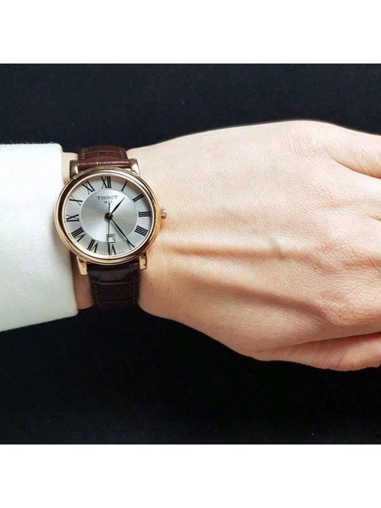 Tissot Carson quartz movement, 30m water-resistant women's watch, Rui Watch with 30mm silver dial, stainless steel case, T122.210.36.033.00