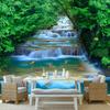 Waterfall Wallpaper Running Water Goldfish Photo Mural Nature Landscape Wall Painting Home Decor Wall Paper