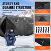 Portable Ice Shelter, 6-8 Person Pop-Up Ice Fishing Tent, 70 Square Feet Fishable Area, Ice Shanty for Winter Fishing, Waterproof Oxford Ice Cube with