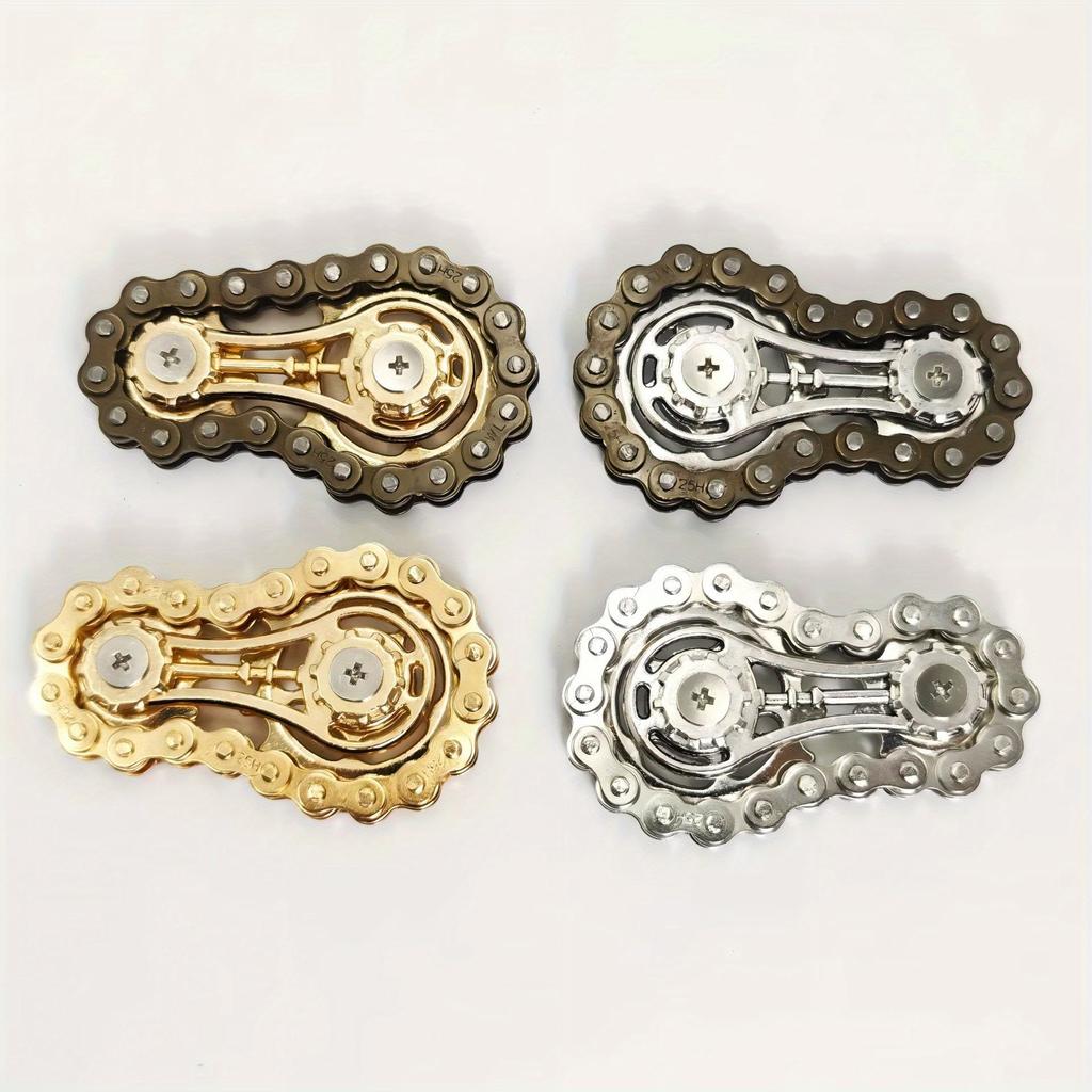1Pc Metal Chain Fidget Spinner Decompression Toy Wheel Chain Finger Spinning
