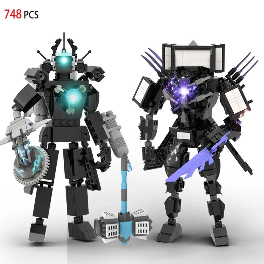 Moc Skibidi Toilet Action Figures Builing blocks,Camerman Titan Speakerman Surveillance Man TVMan Boys Bricks Toys For Kids Gift