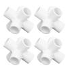 10PCS 6 Way Pipe Fittings PVC Plastic Pipe Corner Elbow Connector 20mm Inner Diameter