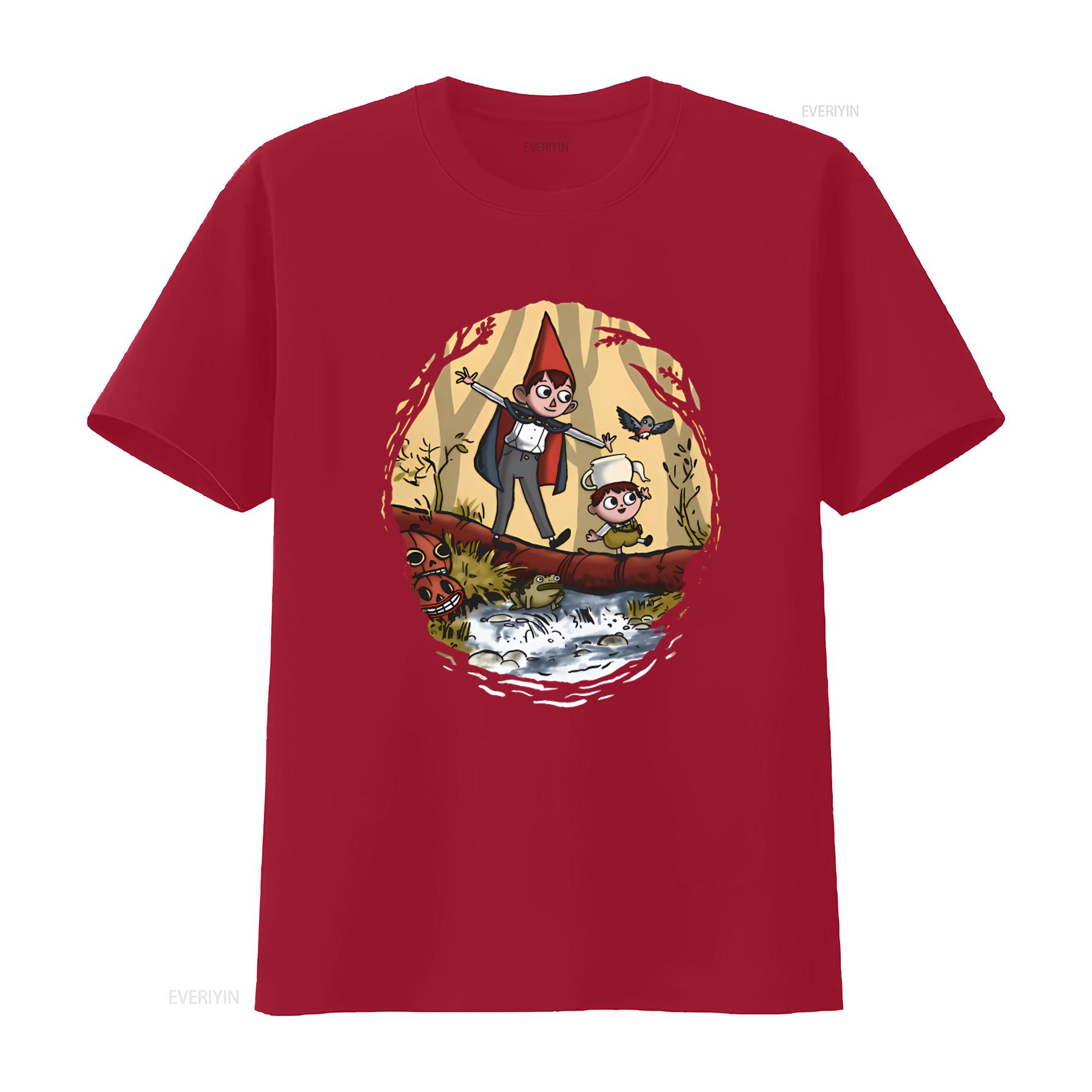 

Over Garden Wall Greg And Wirt Cartoon T Shirt for Casual vintage Washed Comfortable Versatile Breathable fashion Unisex S