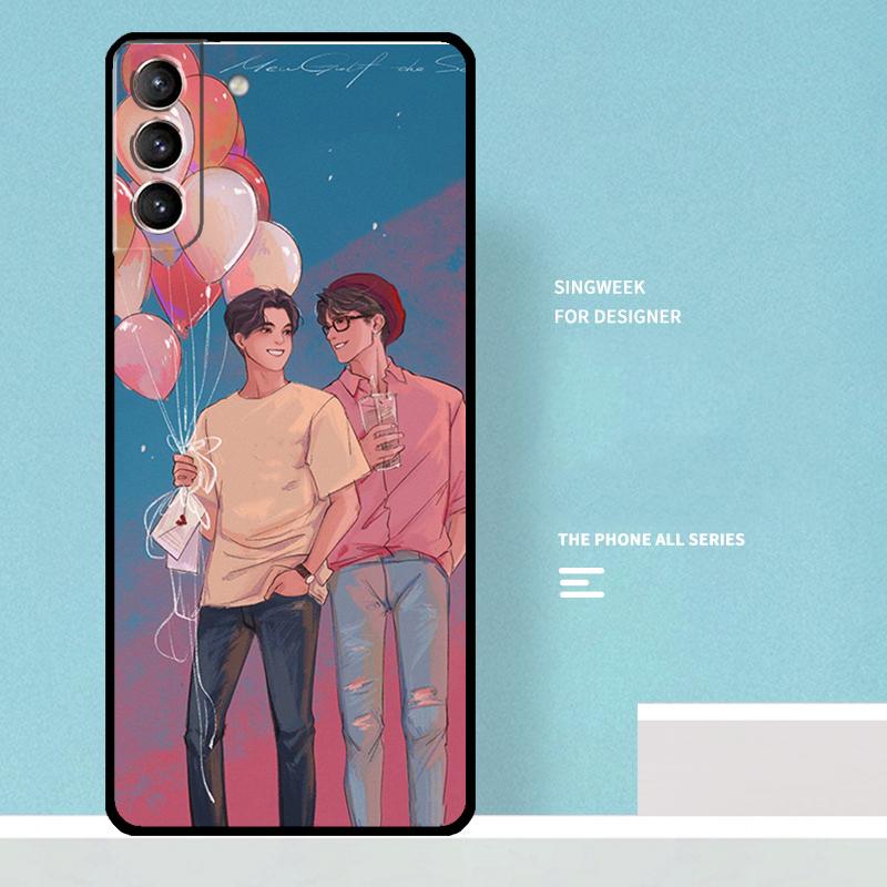 Mewgulf Happy gay Case For Samsung Galaxy S25 Ultra S21 S22 S23 S24 Ultra S9 S10 S20 Plus S25 FE Phone Cover