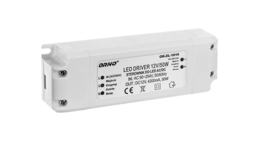 Zasilacz Led 12V Dc 50W 4,2A Ip20 Or-Zl-1616