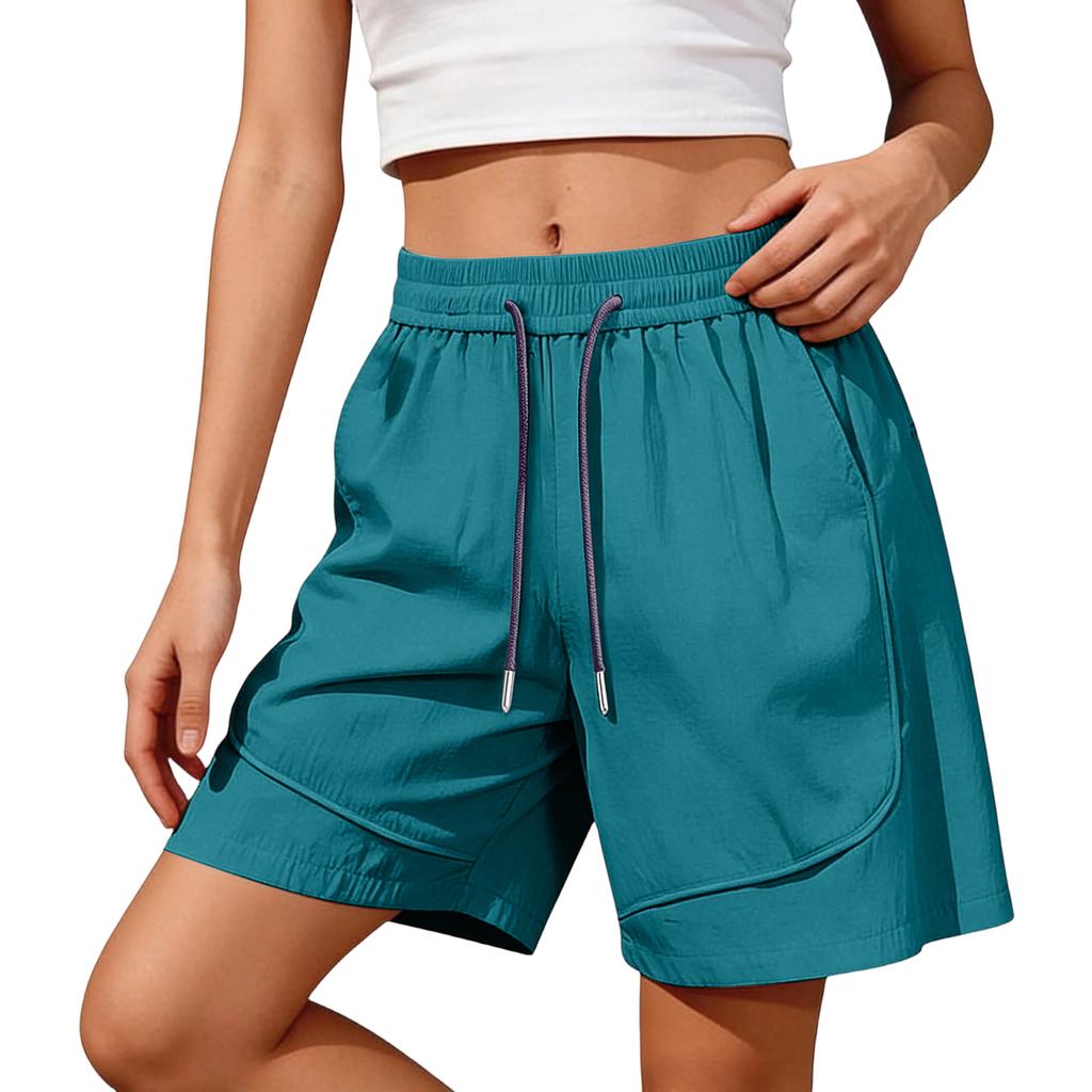 Women's Color Shorts, Casual And Versatile Sports Straight Shorts