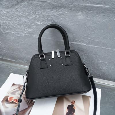 Cowhide Shoulder Women's Bag Large Capacity Shell Portable Fashion Versatile Simple Zipper Tote Bag Genuine Leather