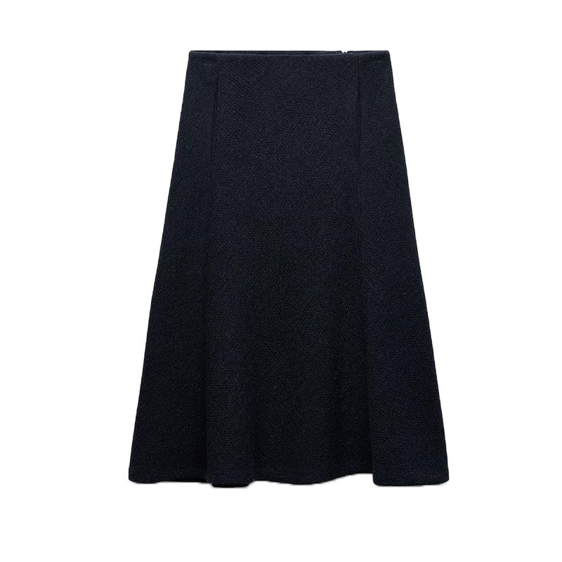 

Fall and Winter New Arrival Women s Clothing Classic Style Decorated Row Button Outwear 9717763 Wool Blend Cape Skirt 9832763 Blue gray skirt L