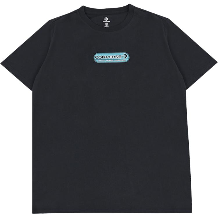 

New Converse Drop Shoulder Sleeve T Shirt Women s Black 10026438-A01 2XL