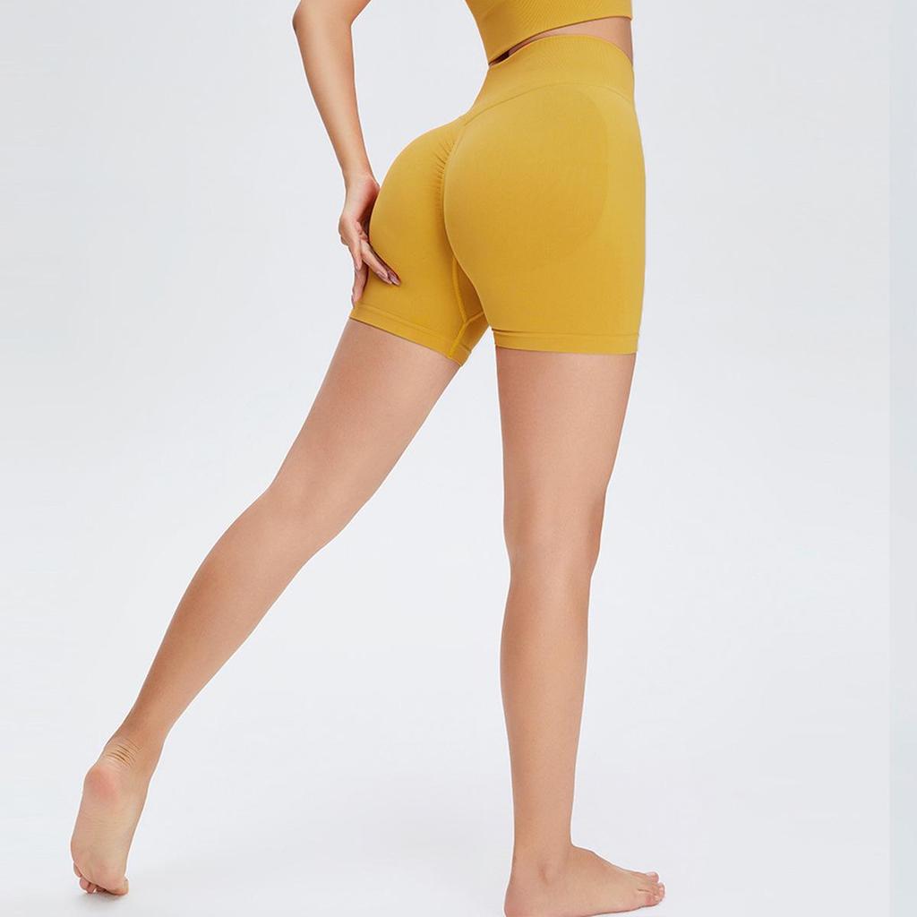 Pantaloni Capri da Yoga da Donna a Vita Alta - Colore Unito, Fitness Estivo & Abbigliamento Sportivo