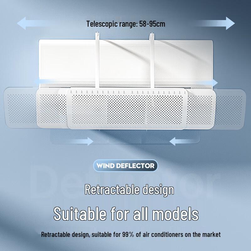 Ret retractable 3-in-1 Air Conditioner Wind Deflector (3-Pack)