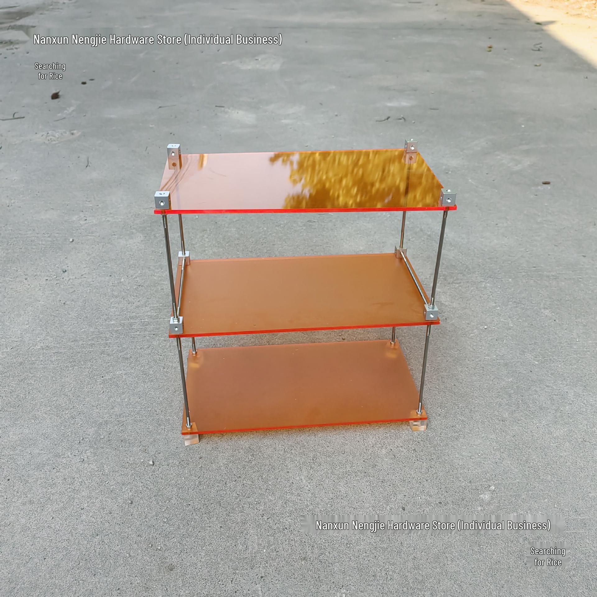 

Acrylic DIY Desktop Optical Axis Storage Rack 2-Layer Orange