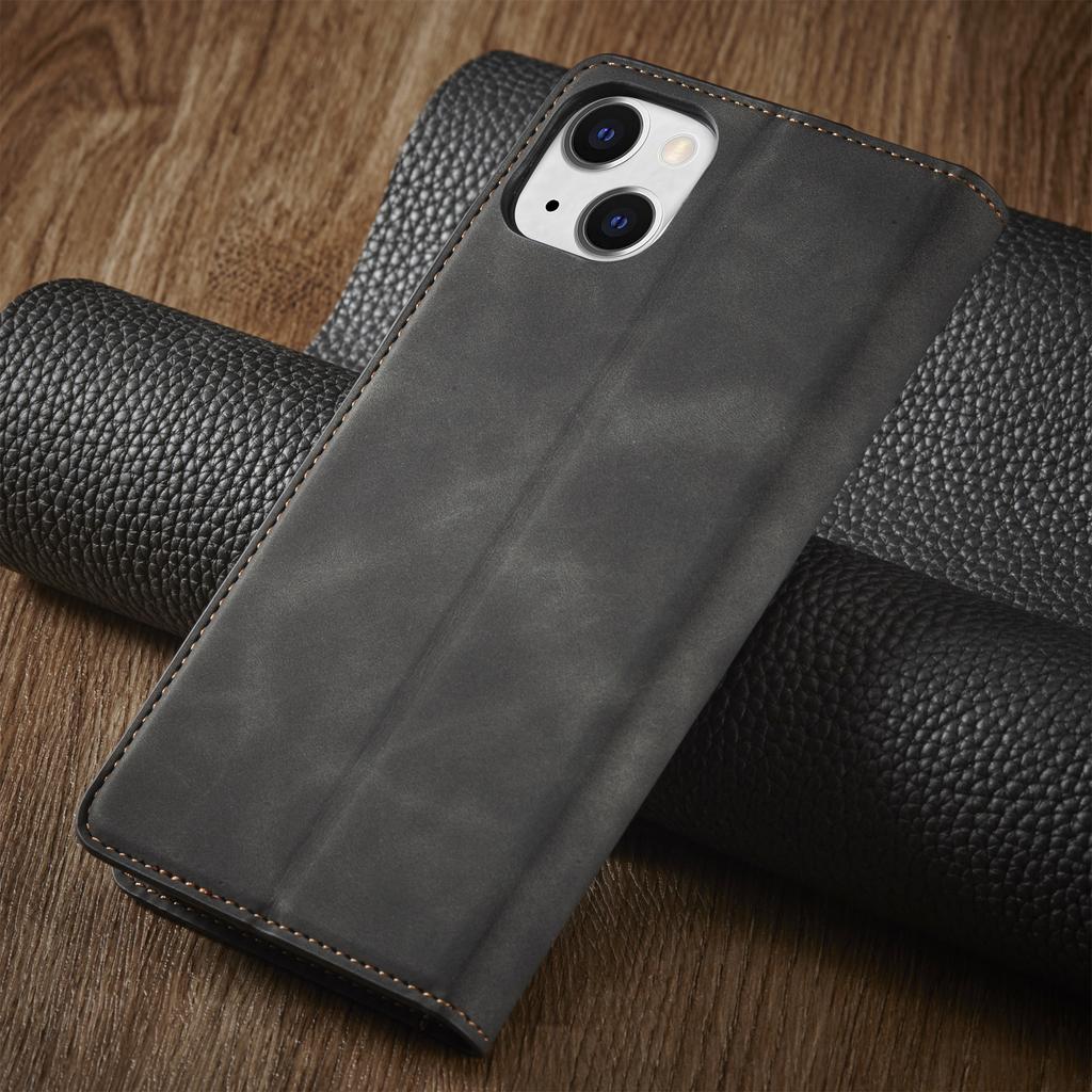FORWENW Fantasy Series for iPhone 15 Plus Shockproof Wallet Phone Case Skin-touch Leather Wallet Phone Cover