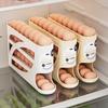 4 Layers Automatic Rolling Egg Holder Rack Fridge Egg Storage Box Container Kitchen Refrigerator Egg Dispenser Fridge Organizer