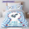 Alice Wonderland Dream Bedding Quilt Set Quilt Cover Pillowcase Home Decoration Birthday Gift (1 * Duvet Cover + 2 * Pillowcase, Without Core)