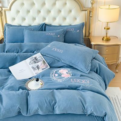 Idyllic Polished Bedding Set, Bed Sheet Pillowcase, Quilt Cover, Four-piece Set, Washed.