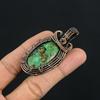 Azurite Malachite Pendant, 999 Copper Wire Wrapped Gemstone Jewelry, Handmade Pendant, For Thanksgiving