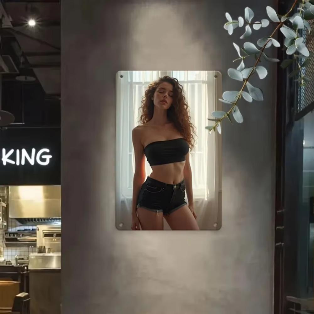 Vintage Metal Wall Art Iron Plaque Goddess Home Decor Kitchen Bedroom Garden 20x30cm