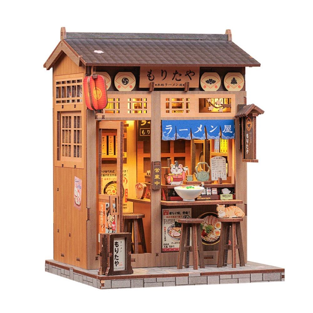 

City Walking Series DIY Doll House Toy Decoration 3D Ramen Restaurant Kit for Kids and Adults noodles shop