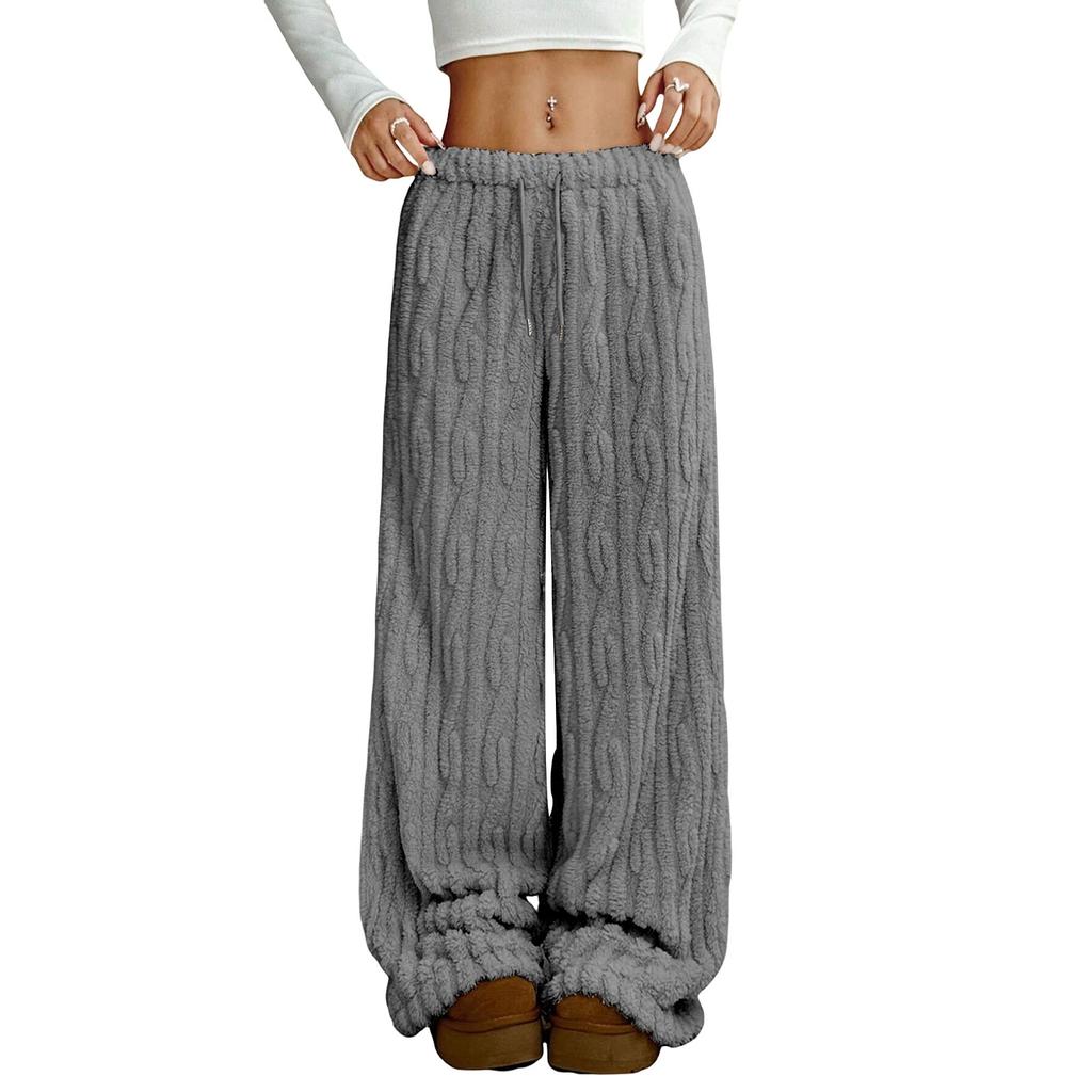 Women's Casual Fashionable Fleece-Lined Warm Sleep Pants