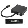 3-in-1 Adapter Mini DP to DP DVI HDMI 1080P High Definition Converter Cable for Computer TVBlack