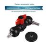 Magic Hand Double Gimbal: Powerful Crab Claw Clamp with Universal Metal Ball Head and Fixed Base