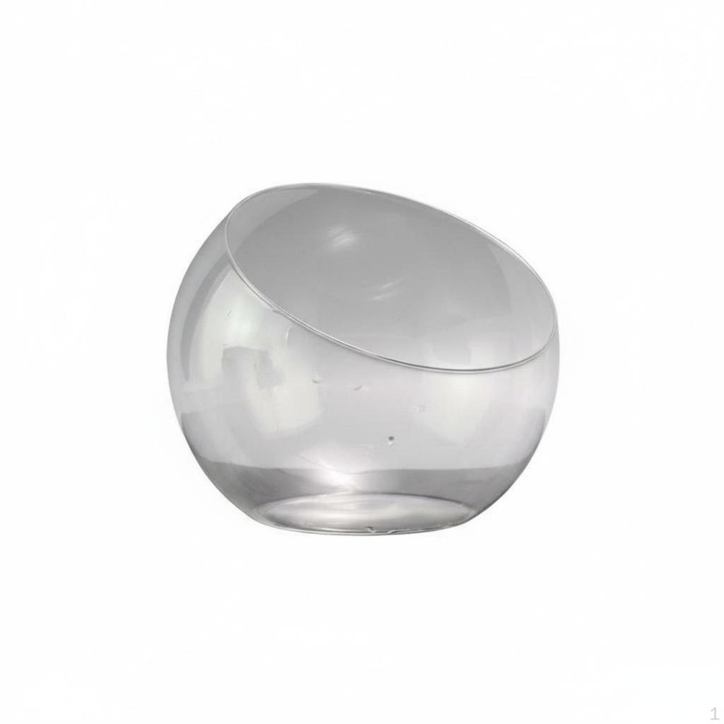 Micro Landscape Container High Transparent Nature Slant Cut Glass Bowl Creative Design Angled Mouth