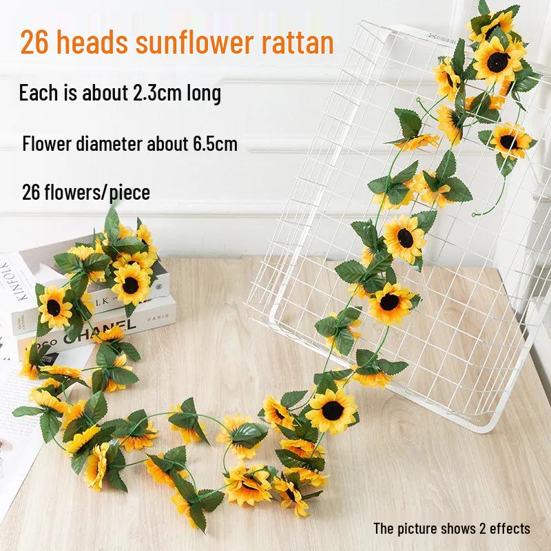 Artificial Sunflower Vine for Living Room and Radiator Decoration