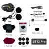 BT12 Pro Waterproof Motorcycle Intercom 2000mAh 48H Battery Bluetooth 5.3 Headset