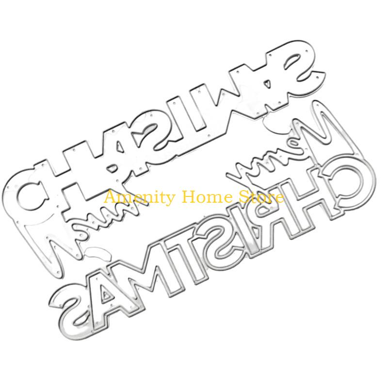 F26C Merry Christmas Metal Cutting Dies Stencil DIY Scrapbooking Album Paper Template China Mainland