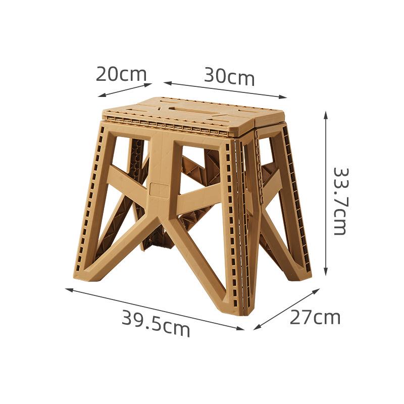 Portable Thickened Folding Stool, Plastic Outdoor & Indoor Small Bench