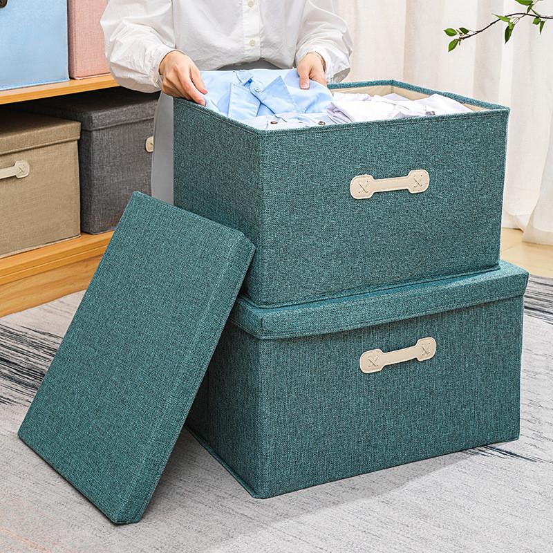 Förvaringslåda för sängkläder i Oxford-tyg med handtag för användning i garderoben