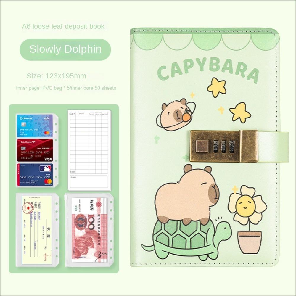 

Капибара Папка Челлендж Накоплений с Кодовым Замком Папка Челлендж Конвертов для Детей Style 5