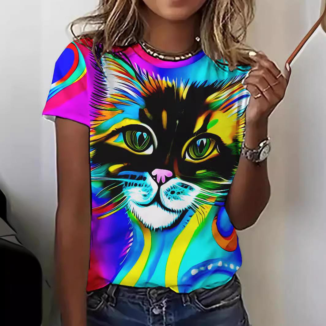 

Short Sleeve Plus Size 3d Printed T Shirt for Women Tops 6XL